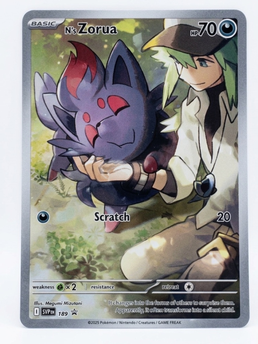 Pokémon TCG Journey Together N's Zorua #189 NM Pack Fresh Holo Collector Card